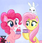 Fluttershy And Pinkie pie Tea time? by TheRETROart88