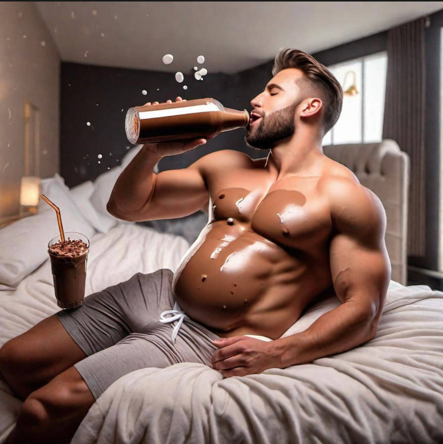 Chugging Def Chocolate milk chugging 6 by AIGutStuff on DeviantArt