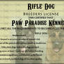 Rifle Dog Breeding License