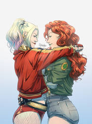 Poison Ivy x Harley Quinn by Afterlaughs