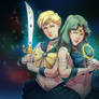 Sailor Uranus and Sailor Neptune - Ready to Fight