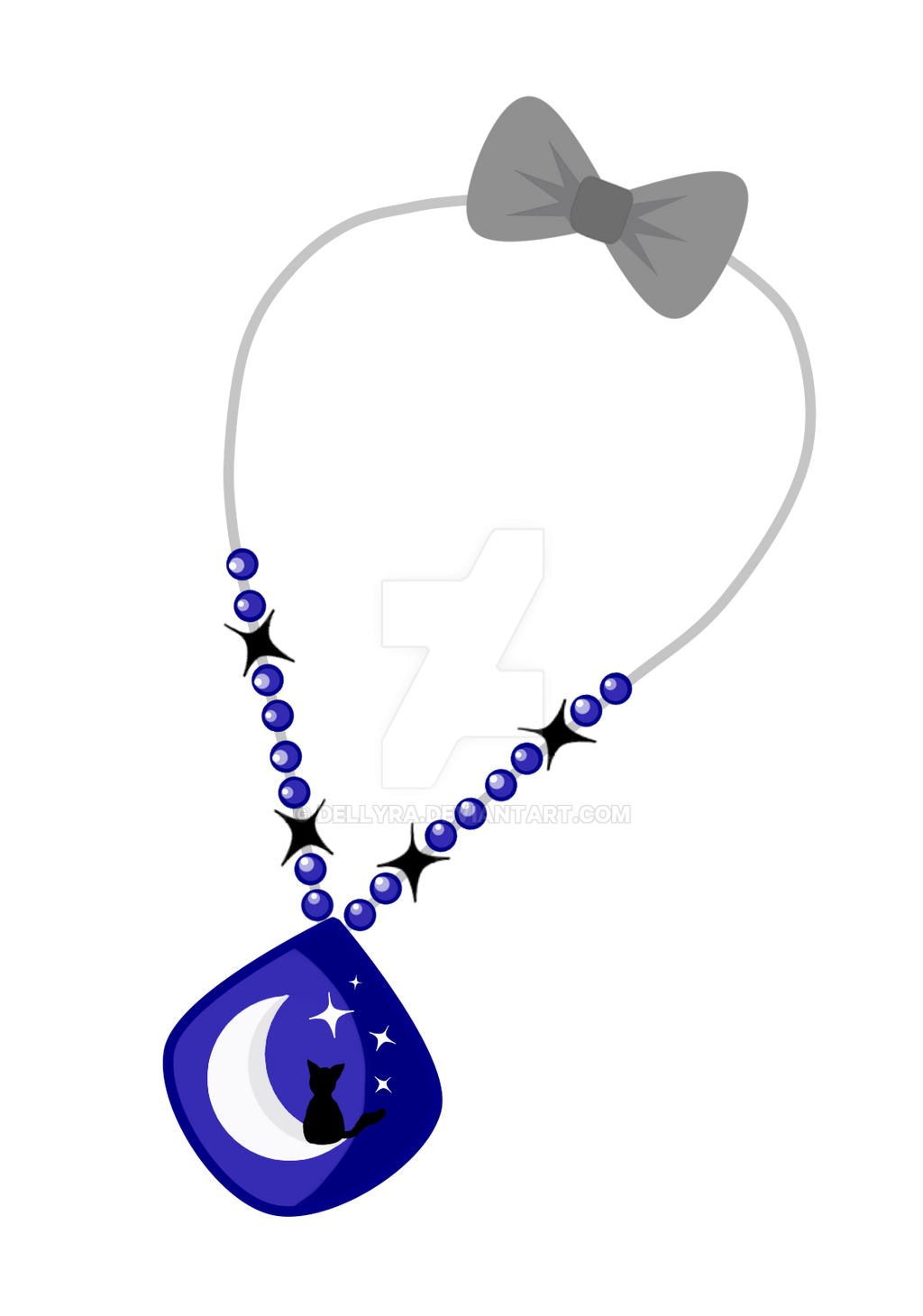 Cutie Mark Auction Cat Moon Necklace [CLOSE]