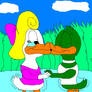 Shirley and Plucky Duck kiss 2