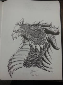 Inktober -- Red Dragon