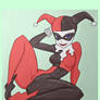 Harley Quinn ala Sockpoppetdraws colorized
