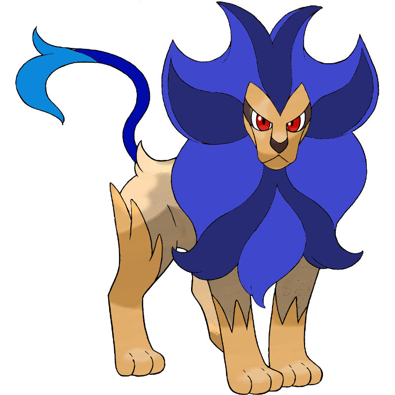 New Shiny Pyroar (Male) by BlueSableyeBryan on DeviantArt