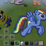 Rainbow dash minecraft pixel art