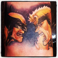 My Wolverine vs Sabretooth tattoo