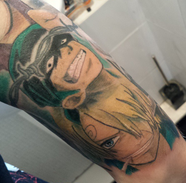 One Piece Tattoo Coloured By Dexscott On Deviantart One Piece Tattoo Coloured By Dexscott On Deviantart