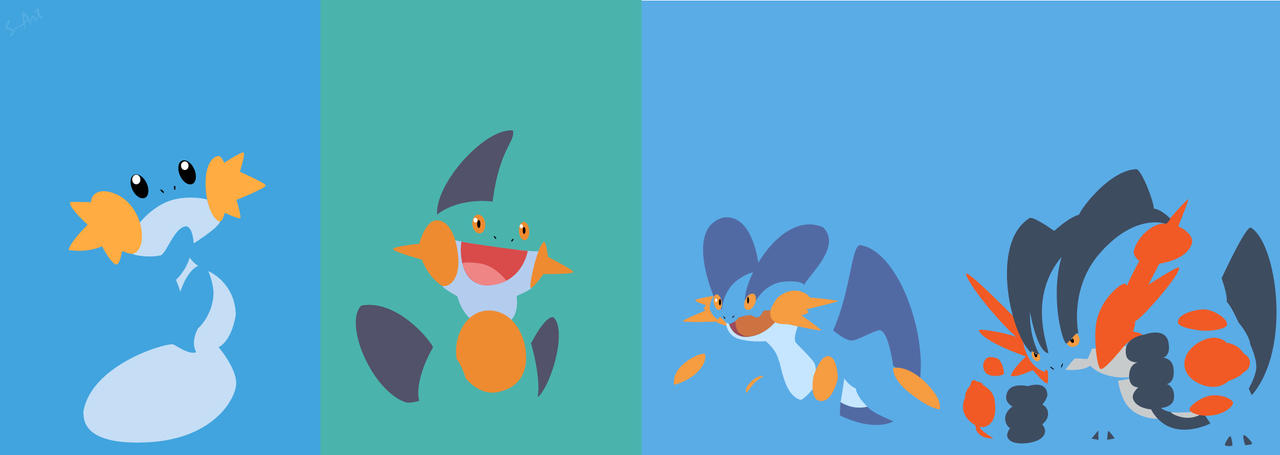 Mudkip Evolution Line By S Art On DeviantArt mudkip-evolution-line-by-s-art-on-deviantart