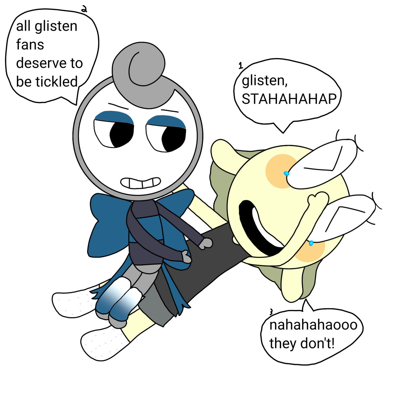 Glisten fans deserve to be tickled, right? by SnakeyGurl on DeviantArt