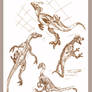 Dinosaur Ink Sketches