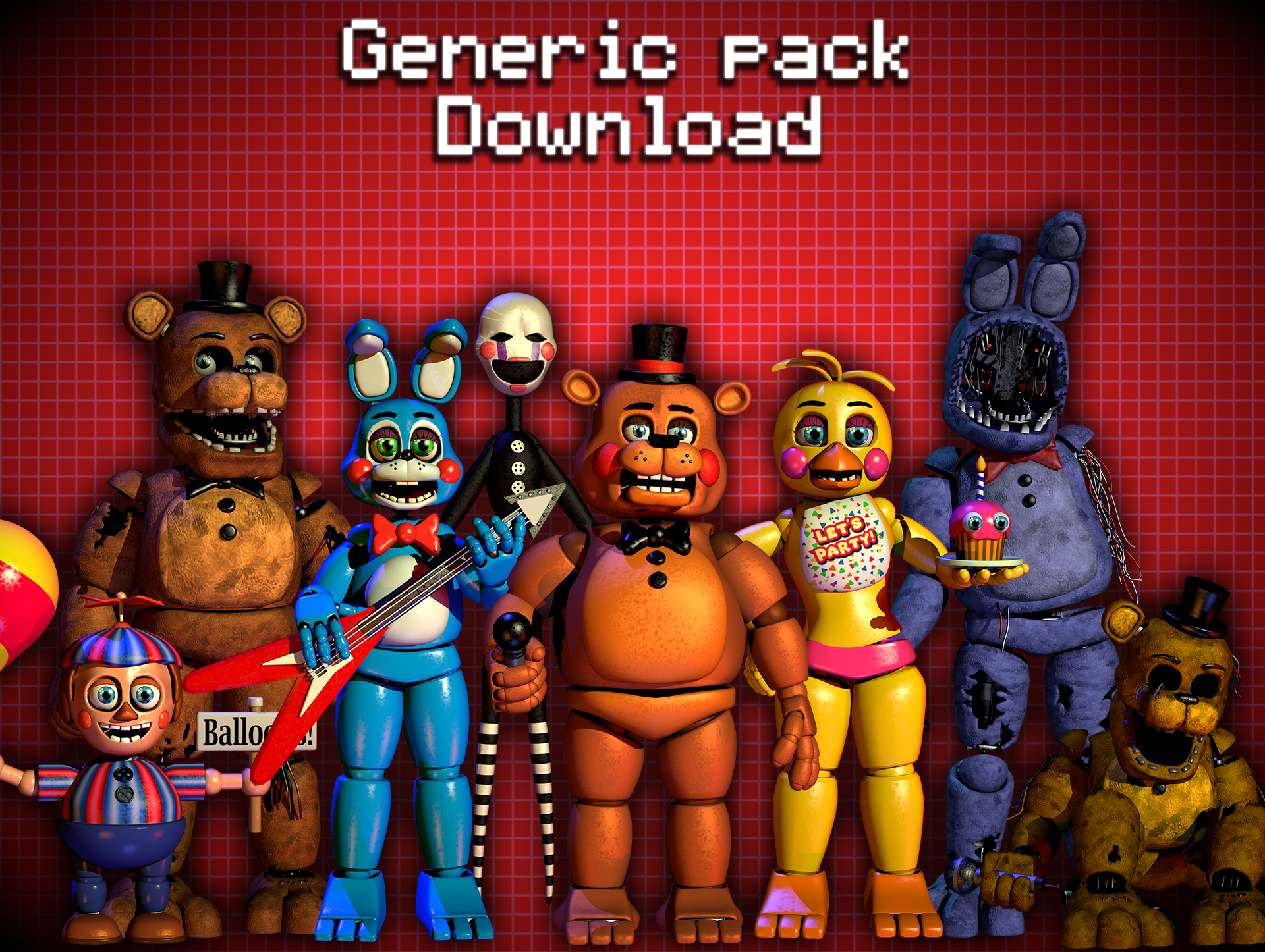 Fnaf 2 pack v2 download by NathanzicaOficial on DeviantArt