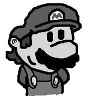 Black and White Mario