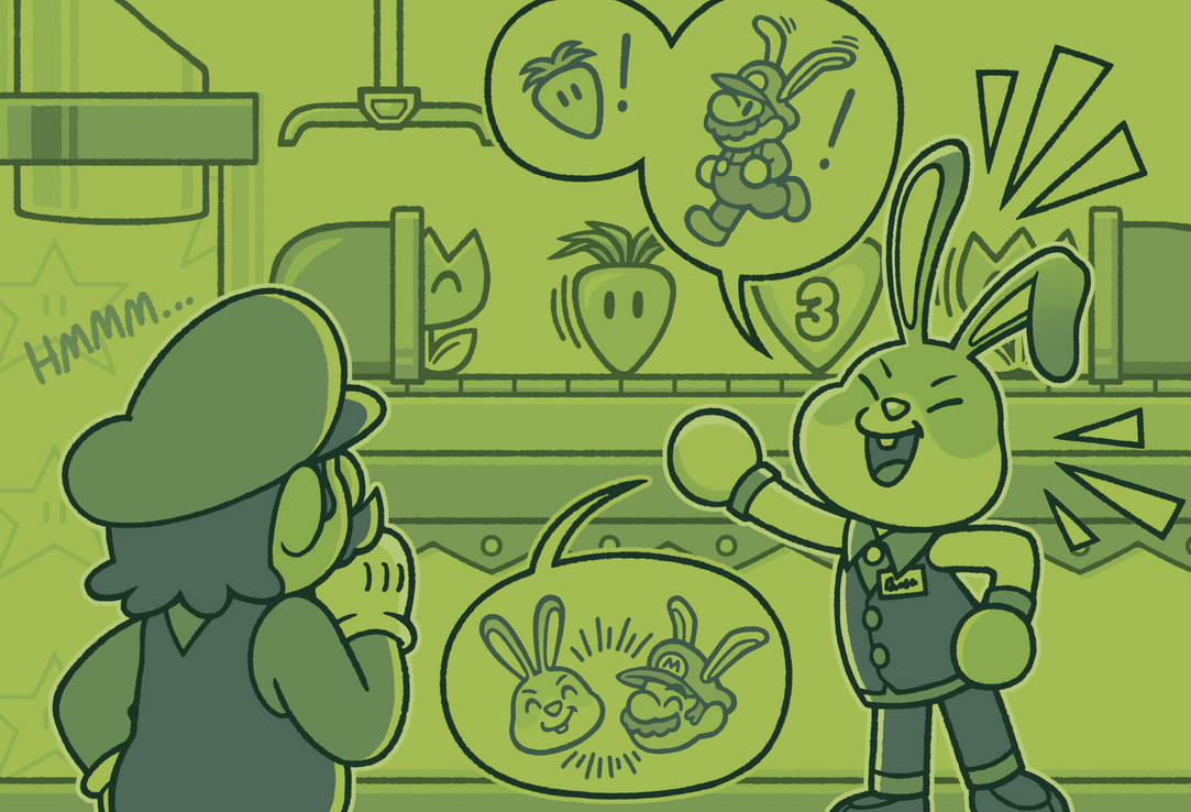 Nintendo Rabbit Characters The Nintendo Badge Arcade Bunny's New Job by Nintooner on DeviantArt