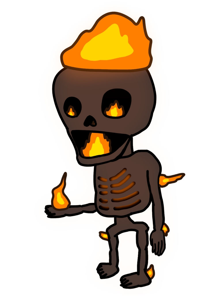 Fire Minecraft Skeleton Fire Skeleton by Swagoid on DeviantArt