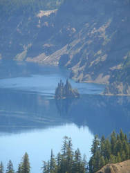 Phantom Pirate Ship on far side of Crater Lake