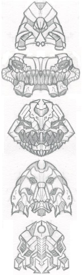 Predacons - Head Concepts 1 by soy-monk on DeviantArt