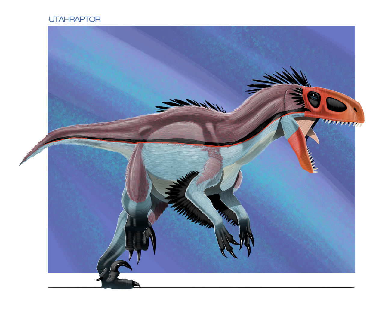 Colorful Utah Raptor Utahraptor2 final by raptoryx13 on DeviantArt