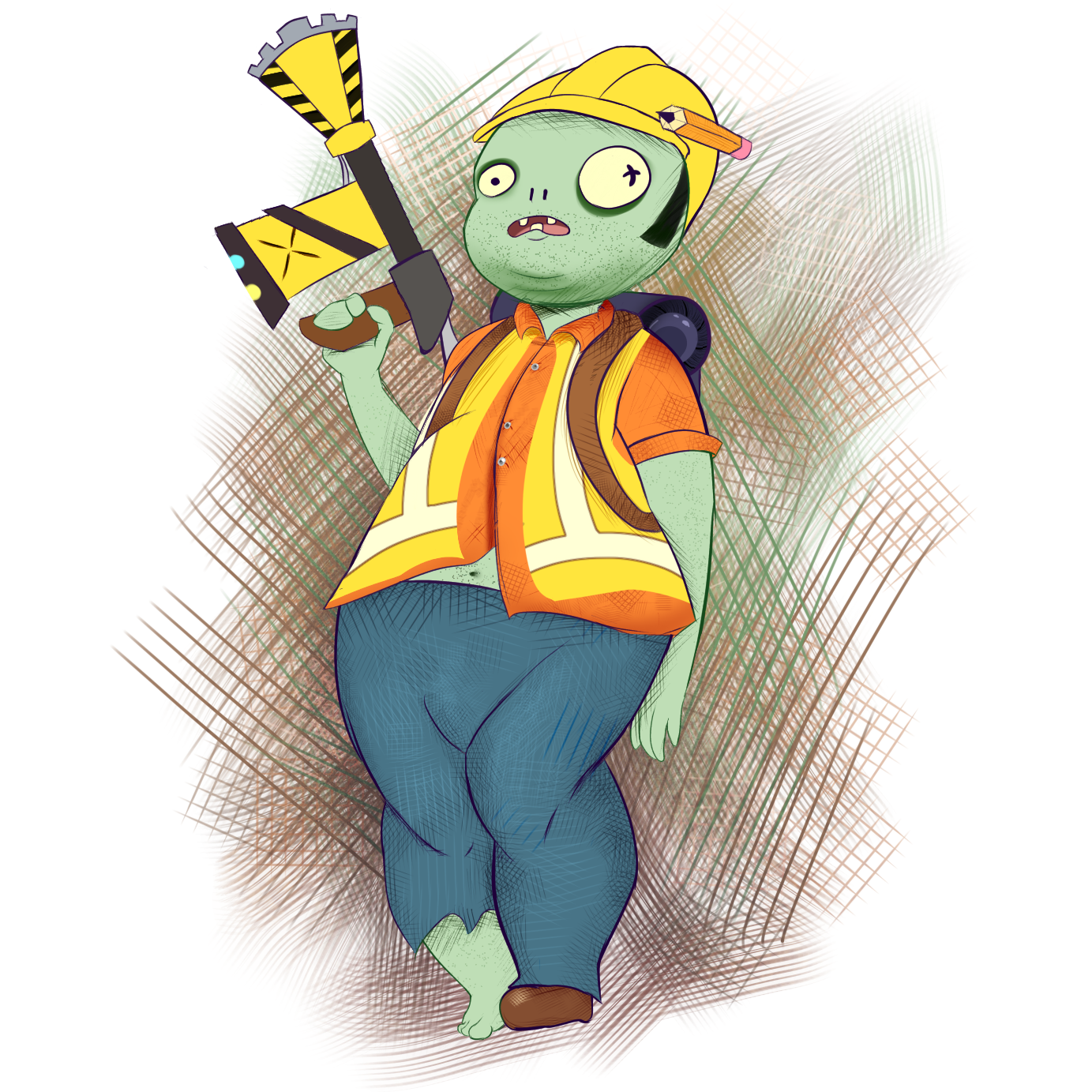 Plants vs. Zombies 2 (2010) Grass Skirt Zombie by CoFyComics on DeviantArt