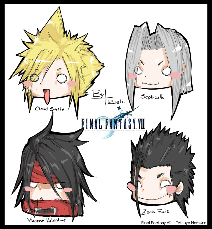 Final Fantasy 7 Chibi Heads