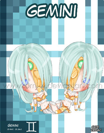 Chibi Zodiac girls - Gemini