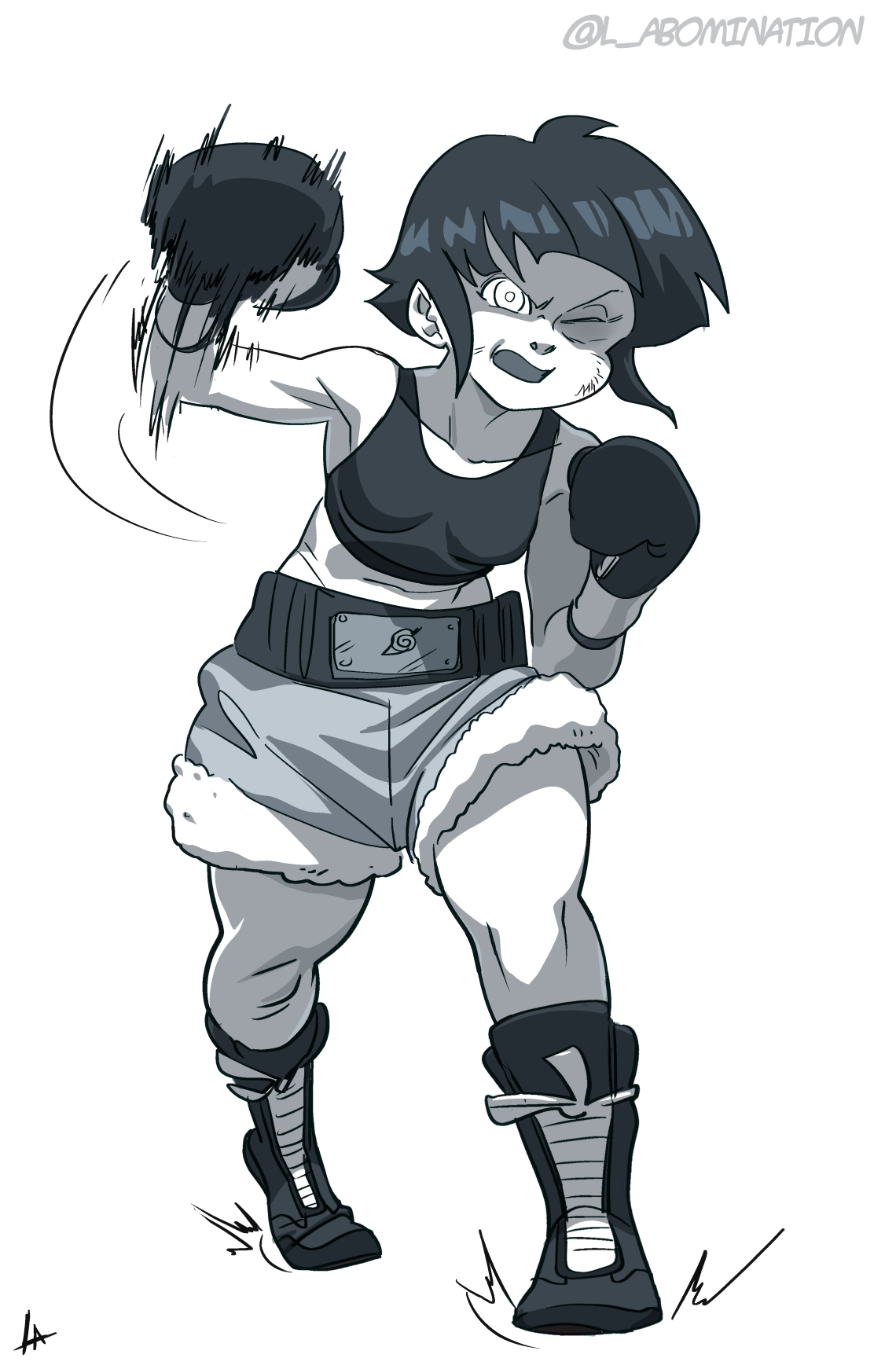 Hinata Hyuga (BOXING) - Commission by HeroSmacker on DeviantArt