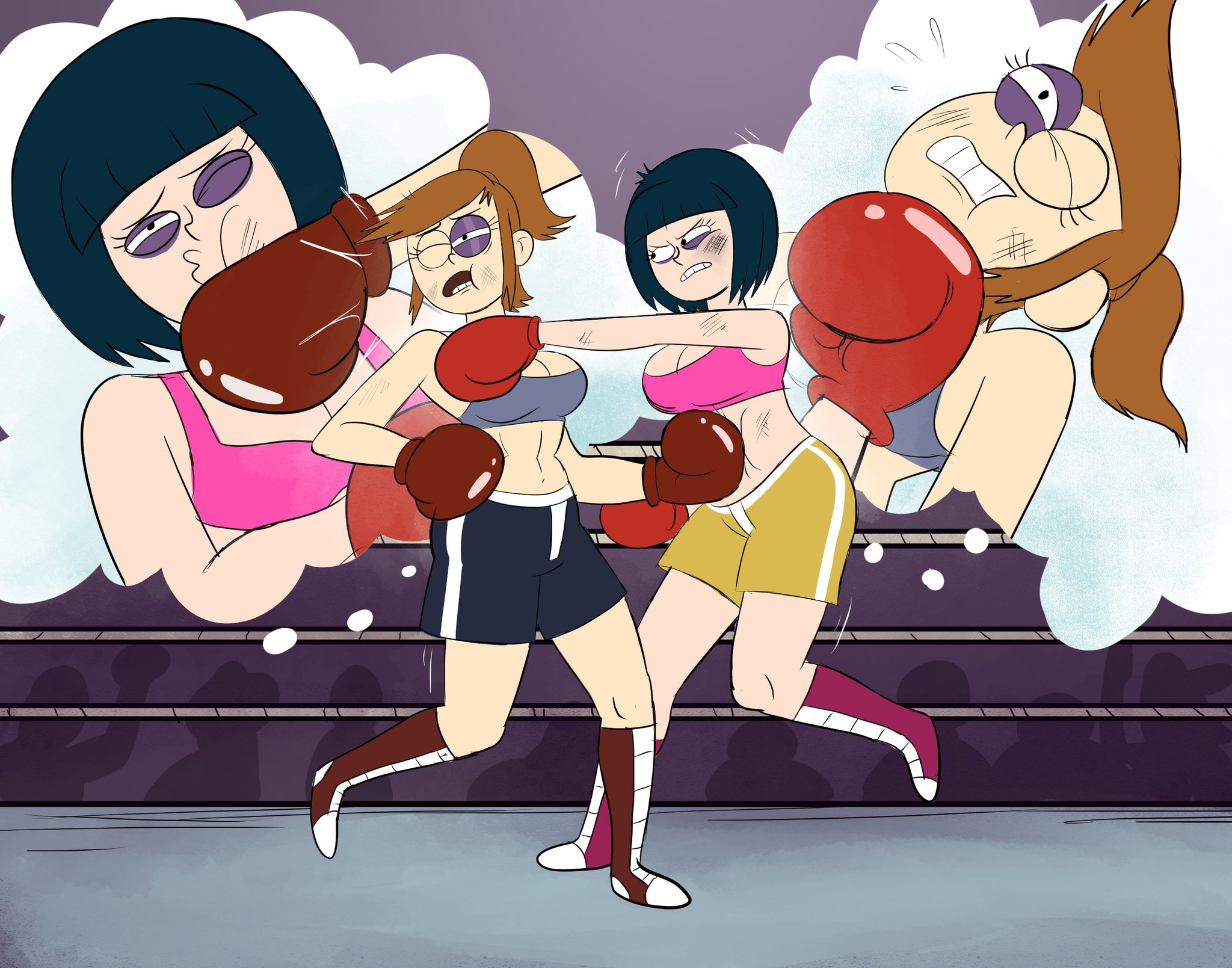 Boxing Comic Emily Vs Bridgette (BOXING) - COMM by HeroSmacker on DeviantArt