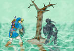 Link and Shadow Link by DelatoDarion