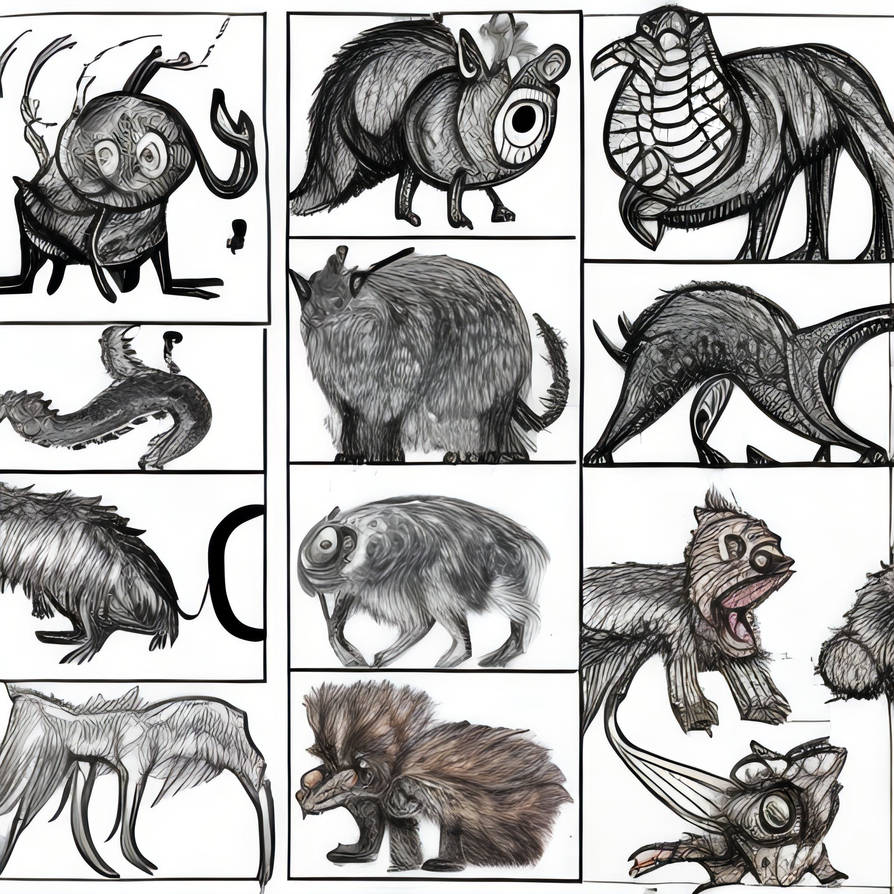 Mutant Animals Fanatsy Doodles of mutated animals by ViktoriaStraka on DeviantArt