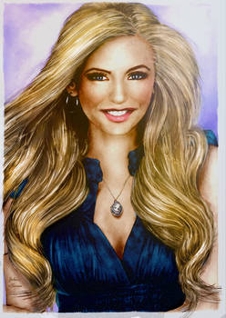 Elena Gilbert blonde water colour