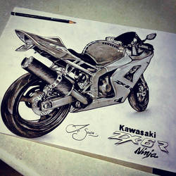 Sketch of Kawasaki zx-6r