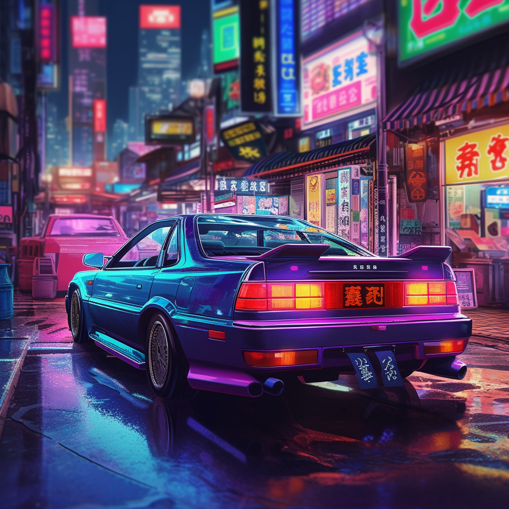 a 1990s japanese car in tokyo by AI-Designz on DeviantArt