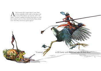 Don Quixote and Sancho Panza by Hullabaloo2