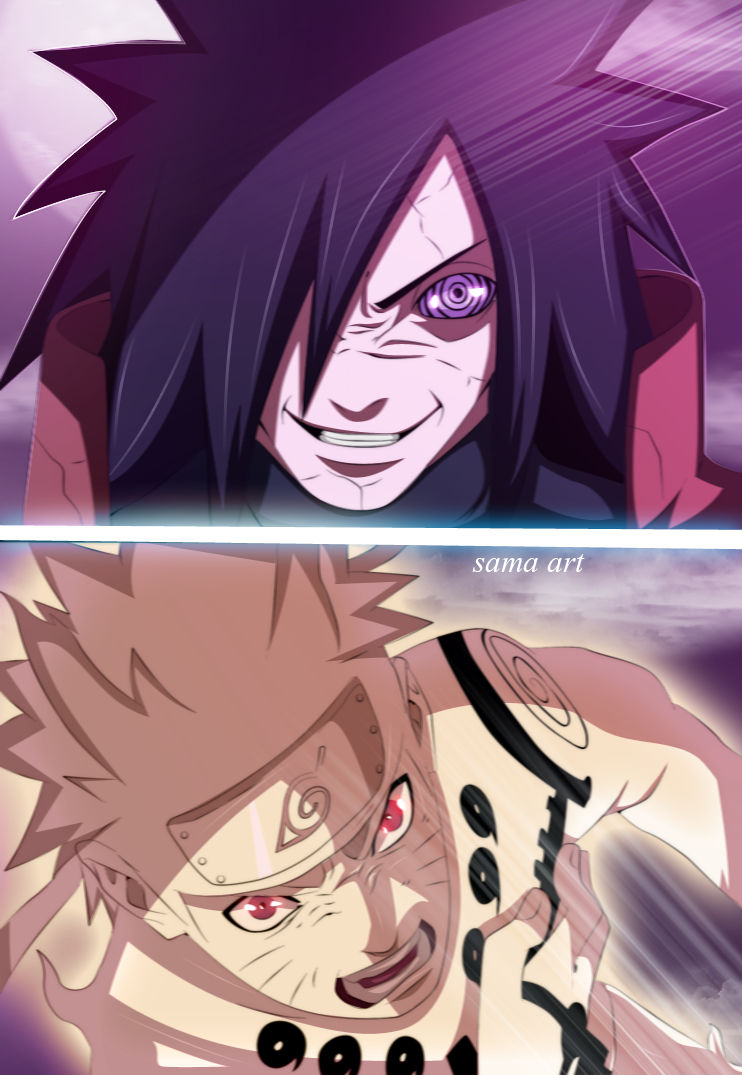 Naruto Chapter 628 naruto manga 628 : madara and naruto by sAmA15 on DeviantArt