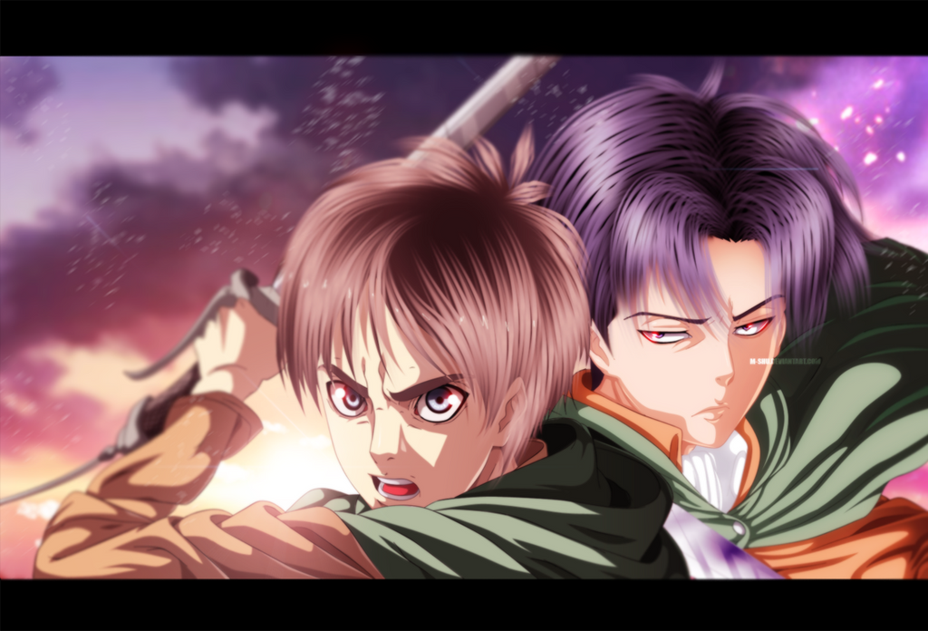 Attack on titan-levi and eren [[collab]]