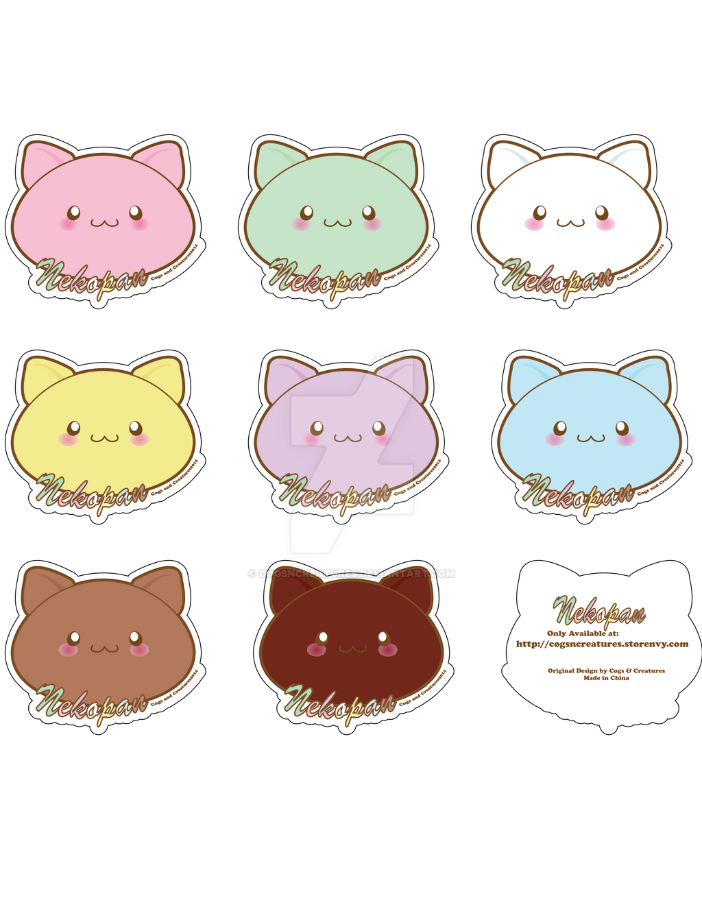 Nekopan Plush Tags