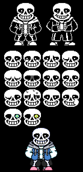 Normal Sans and Underswap Sans dialogue sprites by iGretz on