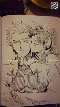 Archer and Rin kiss Ver.1