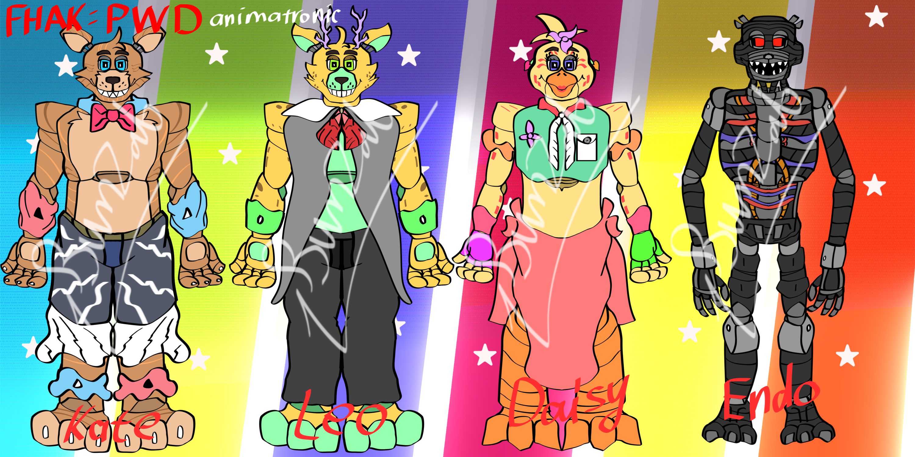 FNAF 5 : SAU ANIMATRONICS CHARACTERS [P.1] by Bunzabloveketchup135