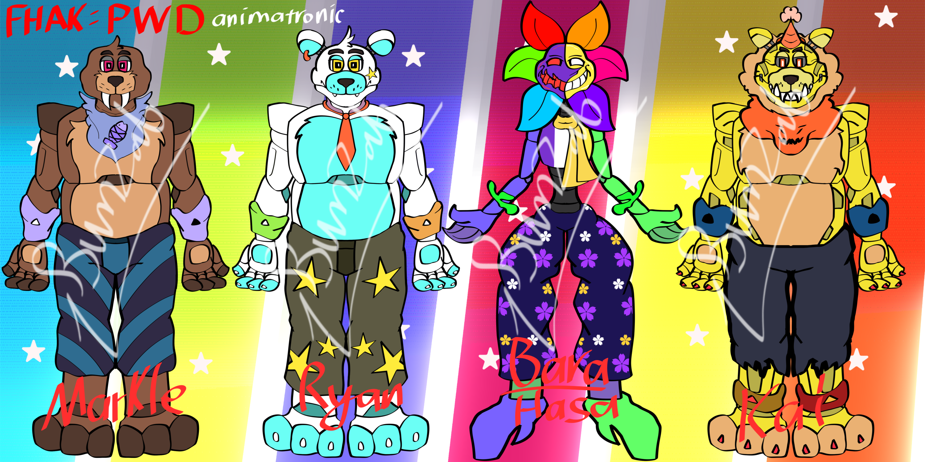 FNAF 4 : SAU ANIMATRONICS by Bunzabloveketchup135 on DeviantArt