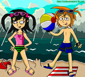 Zack and Melissa at the beach