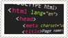 a close-up photo of HTML code