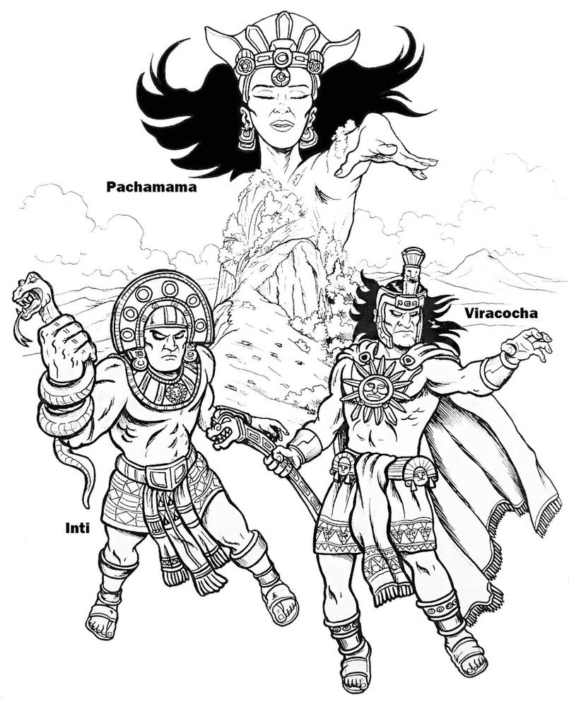 Three Main Inca Gods Incas Gods by ChrisVares on DeviantArt