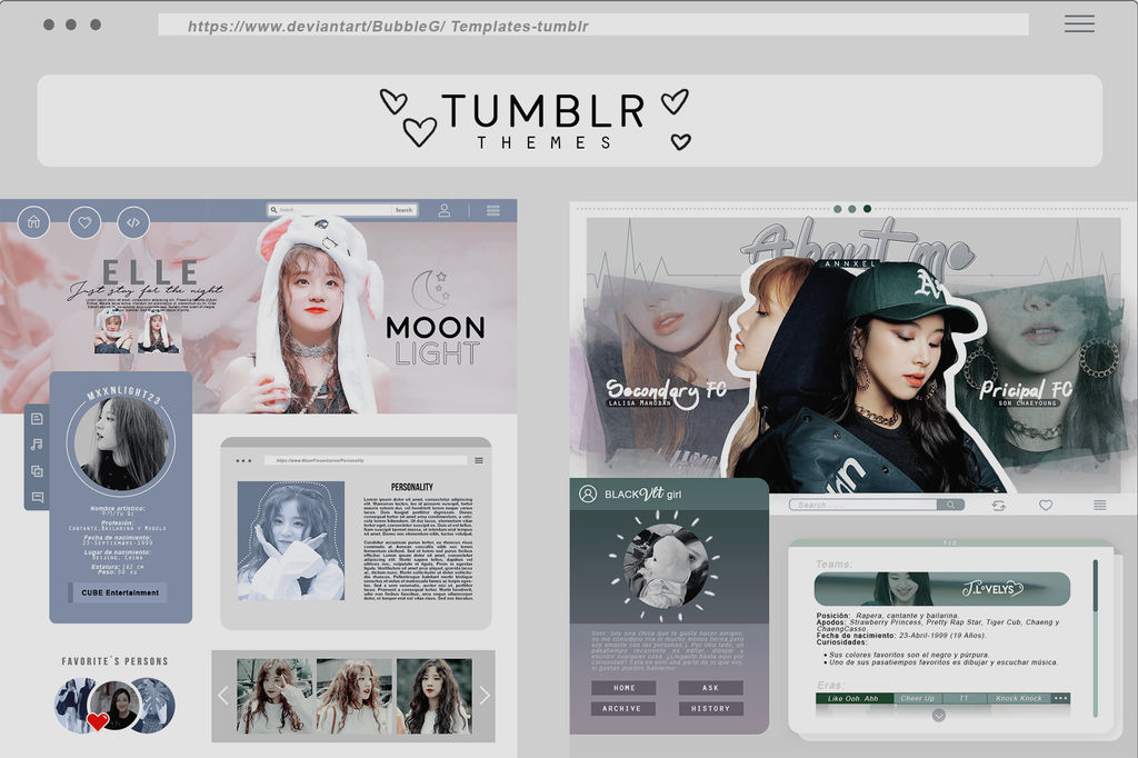 {TUMBLR} Themes01.template by Bubblegomi on DeviantArt