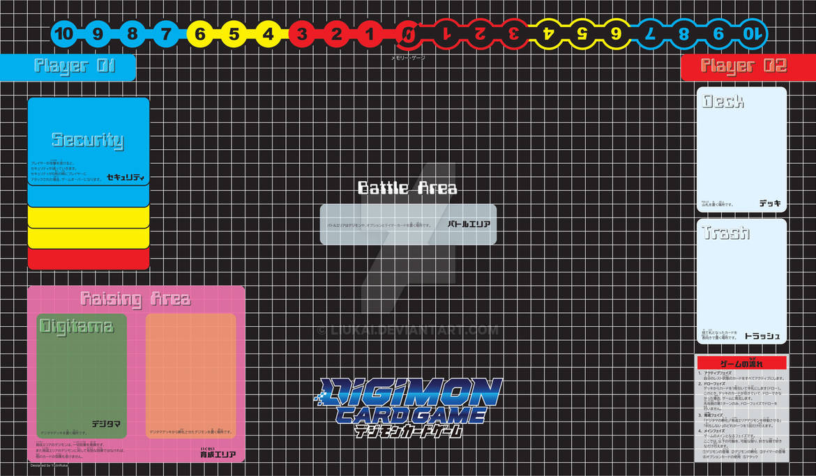 digimon card game playmat template A bunch of people have asked for the template/overlay for the zones for custom mats. This is the one from the official website with the background removed. : r/DigimonCardGame2020