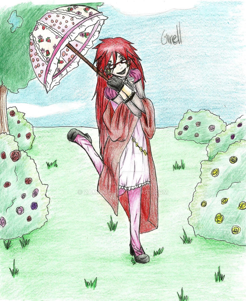 Grell in a frilly dress