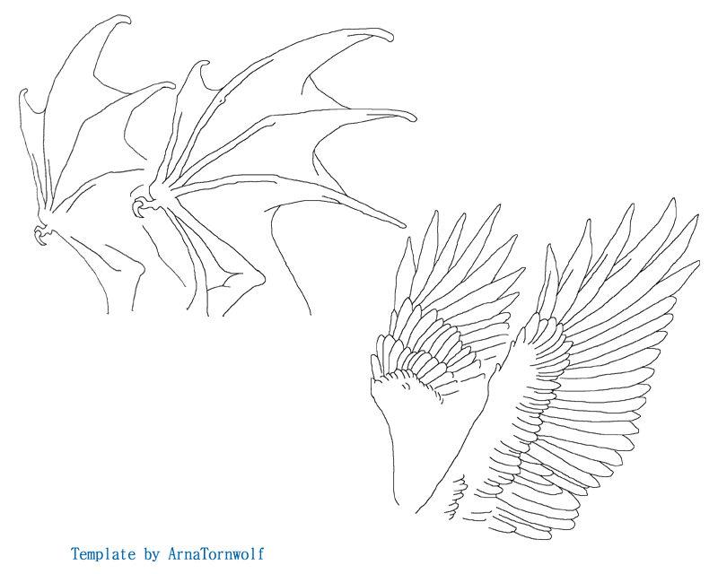 Wings Template LA by ArnaTornwolf on DeviantArt