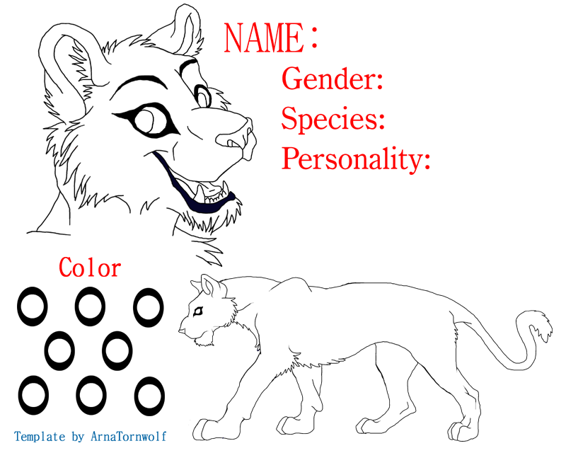 Big Cat Template By ArnaTornwolf On DeviantArt