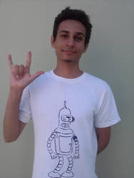 Bender T-shirt in Stencil